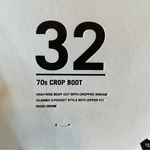 NWT RE/DONE 70s Crop Boot Jeans with Raw Hem - Picture 6 of 8